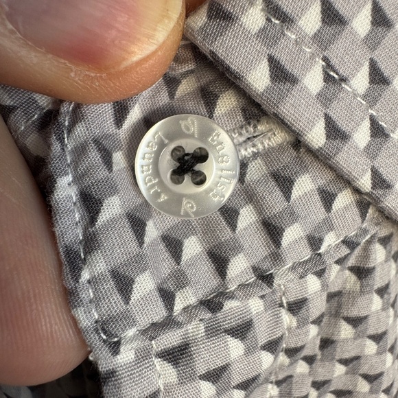 English Laundry Long Sleeve Button Up‎ Casual Dress Shirt 3-D Geometric Gray 16 - Picture 6 of 16
